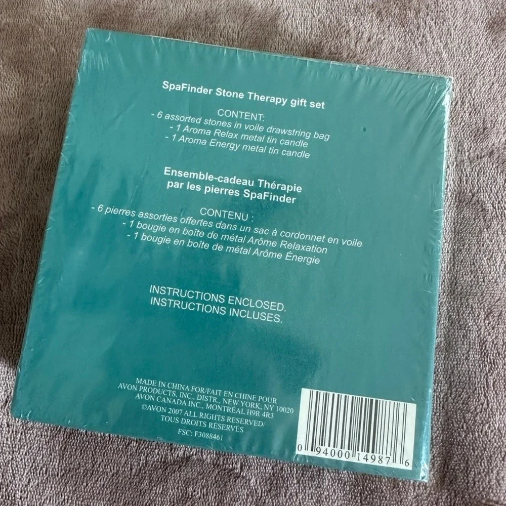 SpaFinder for AVON Stone Therapy Gift Set w/ Rocks and Aroma Candles NWT‎